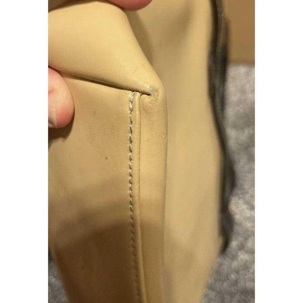 Tiffany & Fred Handbag Made in France Tan Black All Leather